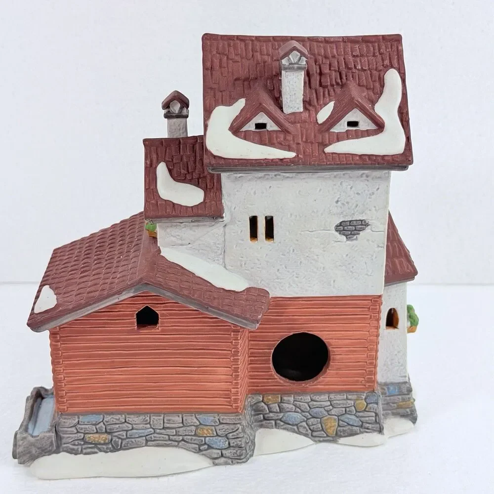 Vintage Department 56 Alpine Village Stoder Grist Mill Retired 59536 EUC